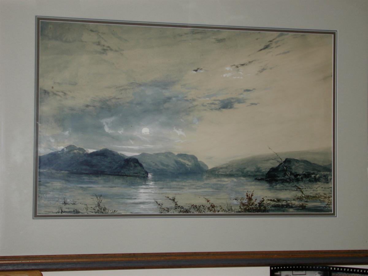 Lake in Rugged Landscape